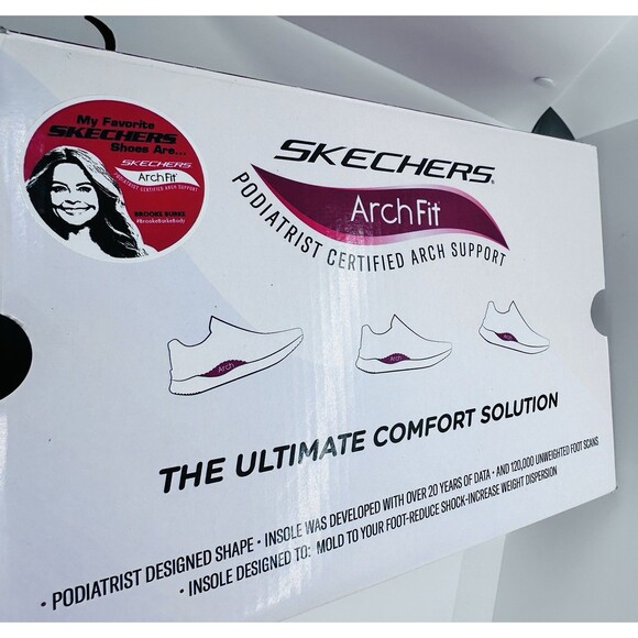 Skechers Arch Support Slip On Cloud Pink Gray Women's Size 5 Store Worn 158404 - Picture 7 of 13